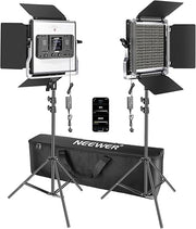 NEEWER SNL660 2 Pack LED Video Light Kit With Stand/Bag