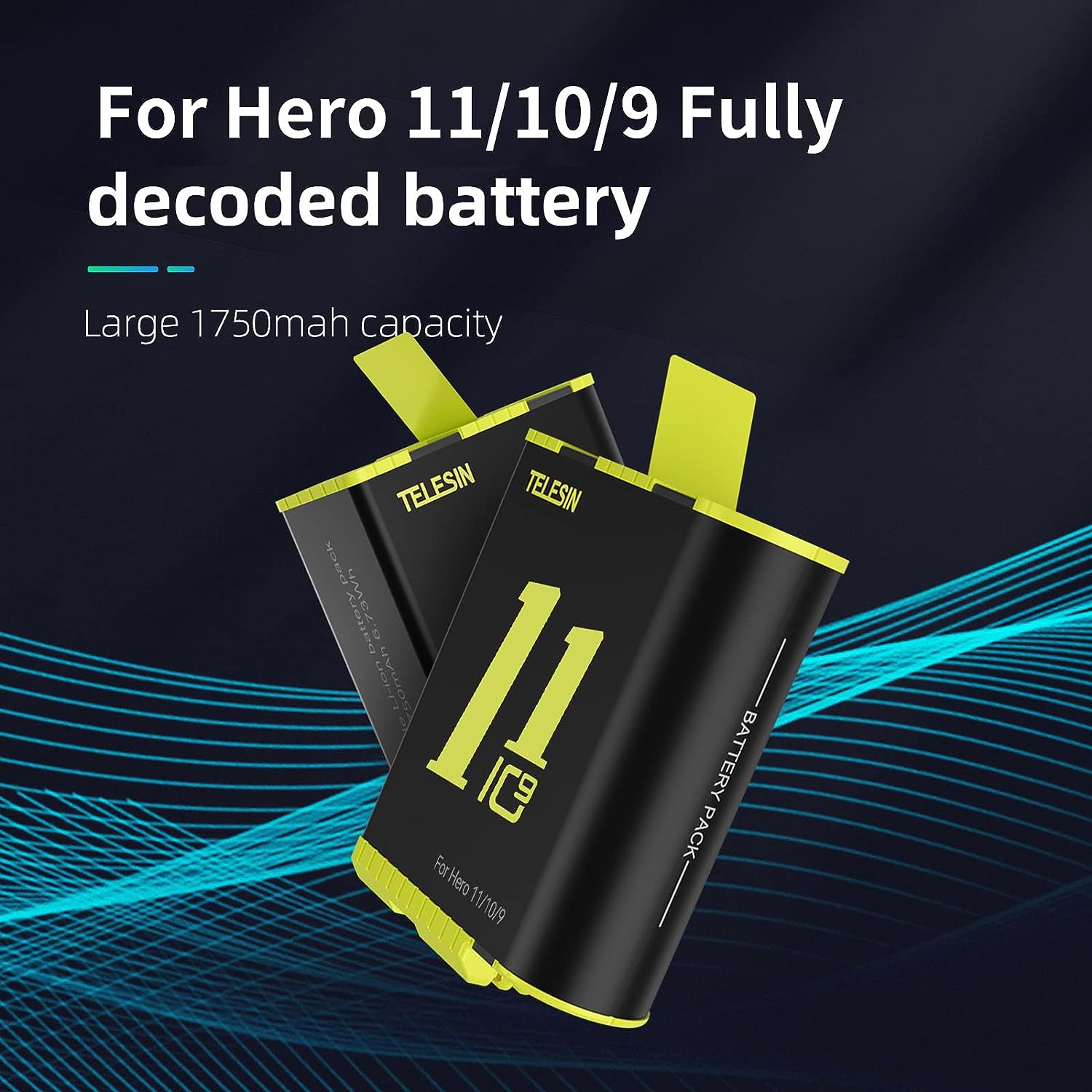 TELESIN GP-BTR-901 LITHIUM BATTERY FOR GOPRO HERO 9/10/11