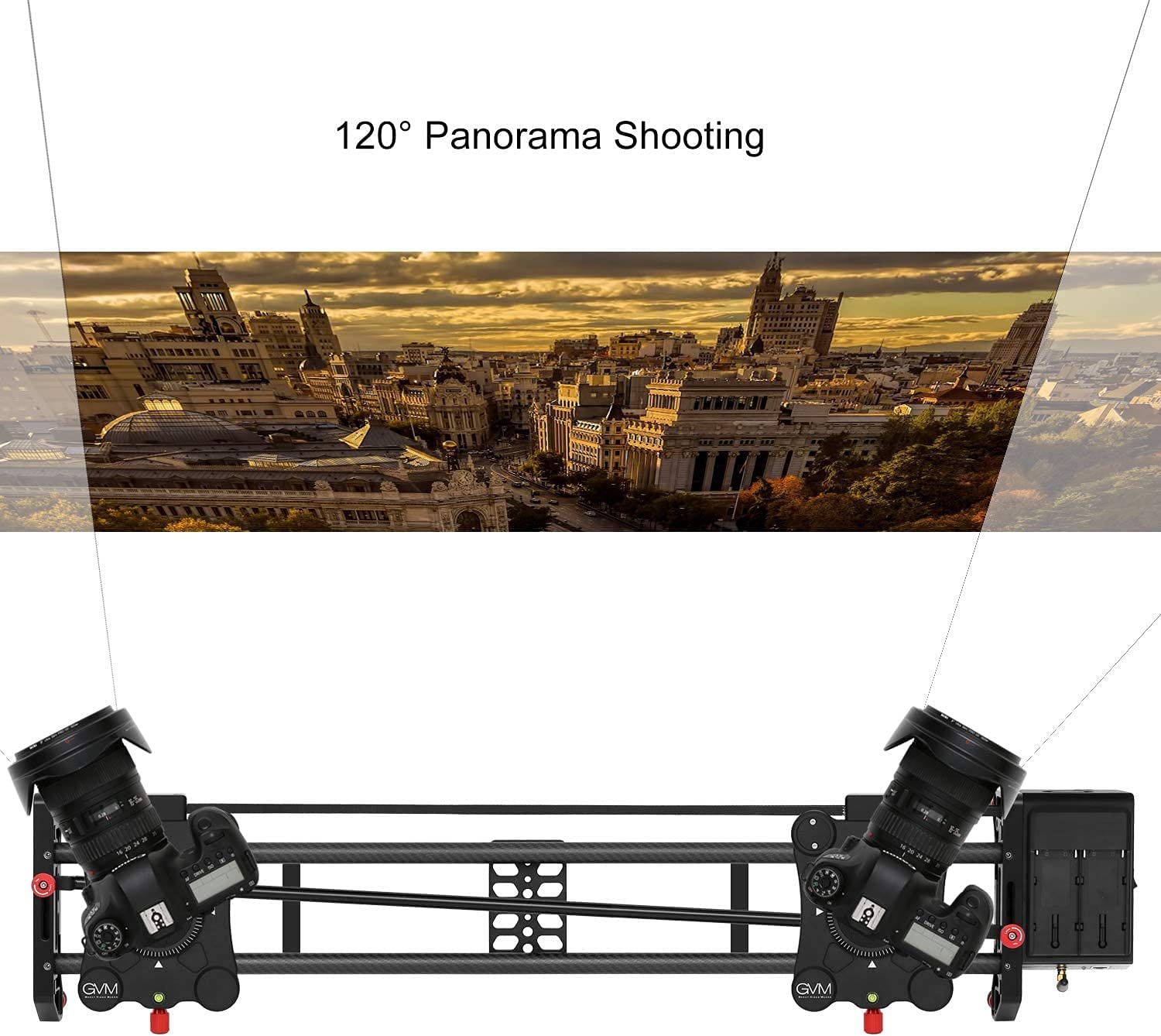 GVM-1.5D 120cm Professional Wireless Video Carbon Fiber Motorized Camera Slider With Bluetooth Remote