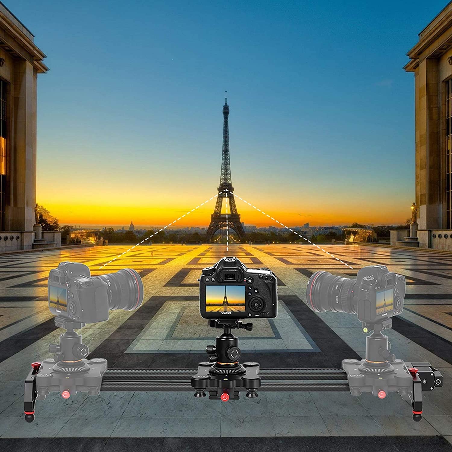GVM GR-80QD Professional Video Carbon Fiber Motorized Camera Slider 80CM (32"")