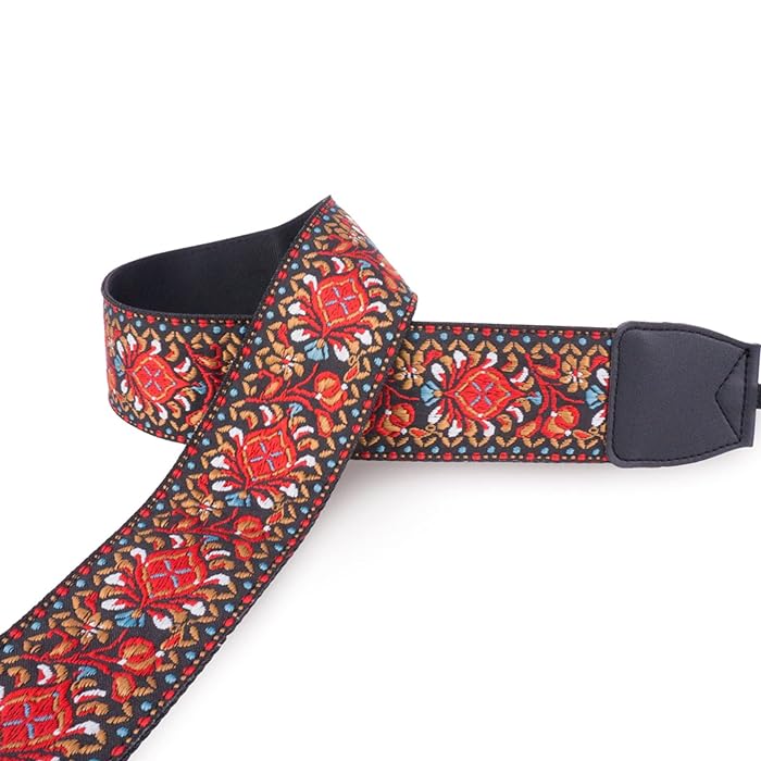 LYNCA RETRO JACQUARD SERIES CAMERA STRAP RED LT01K