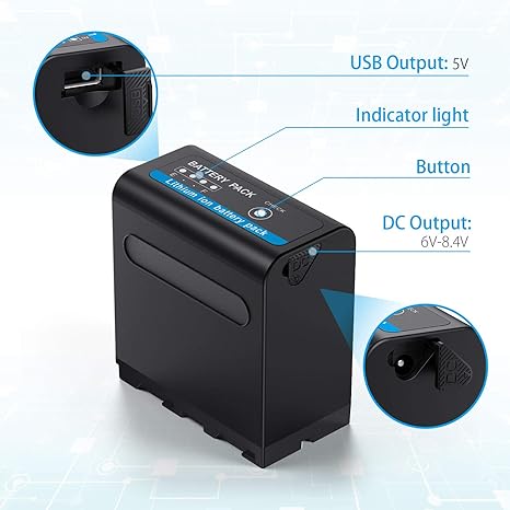 DBK BATTERY WITH USB CONNECTER  DC F970
