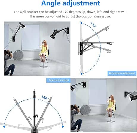 NEEWER 130cm Wall Mounting Triangle Boom Arm