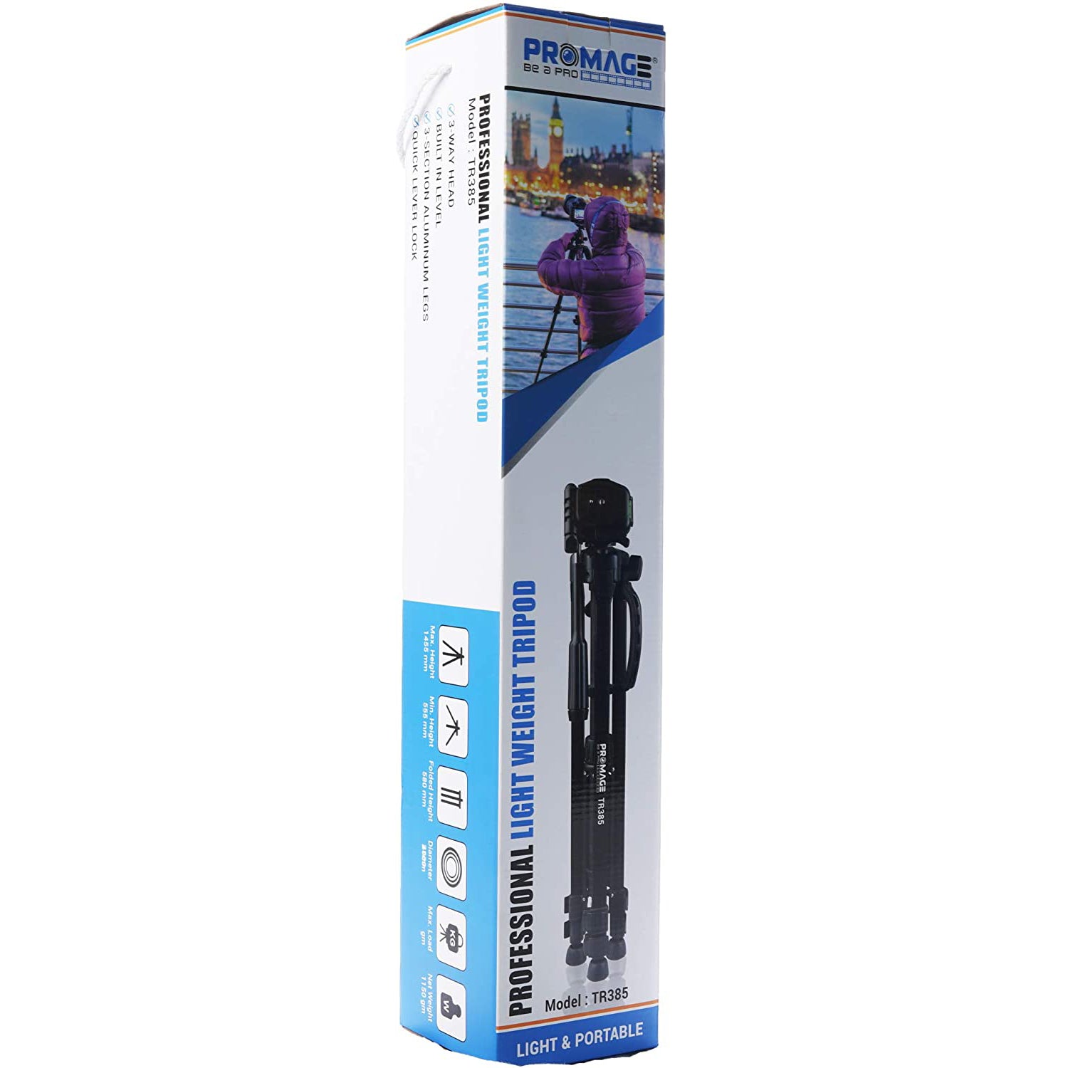 PROMAGE Camera/Smartphone Tripod (TR385) with Travel Bag