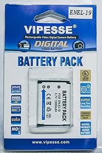 VIPESSE EN-EL19 Battery for Nikon Coolpix S2500/ S3100/ S4100/ 3200
