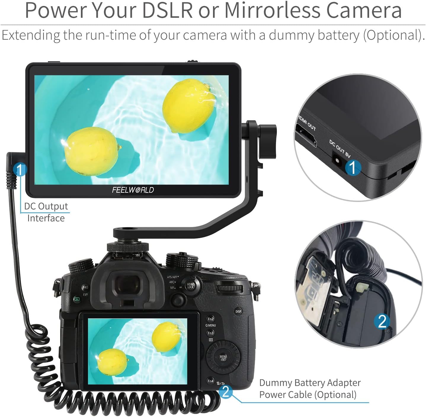 FEELWORLD F6 Plus V2 6″ 3D LUT 4K HDMI On-Camera IPS Monitor