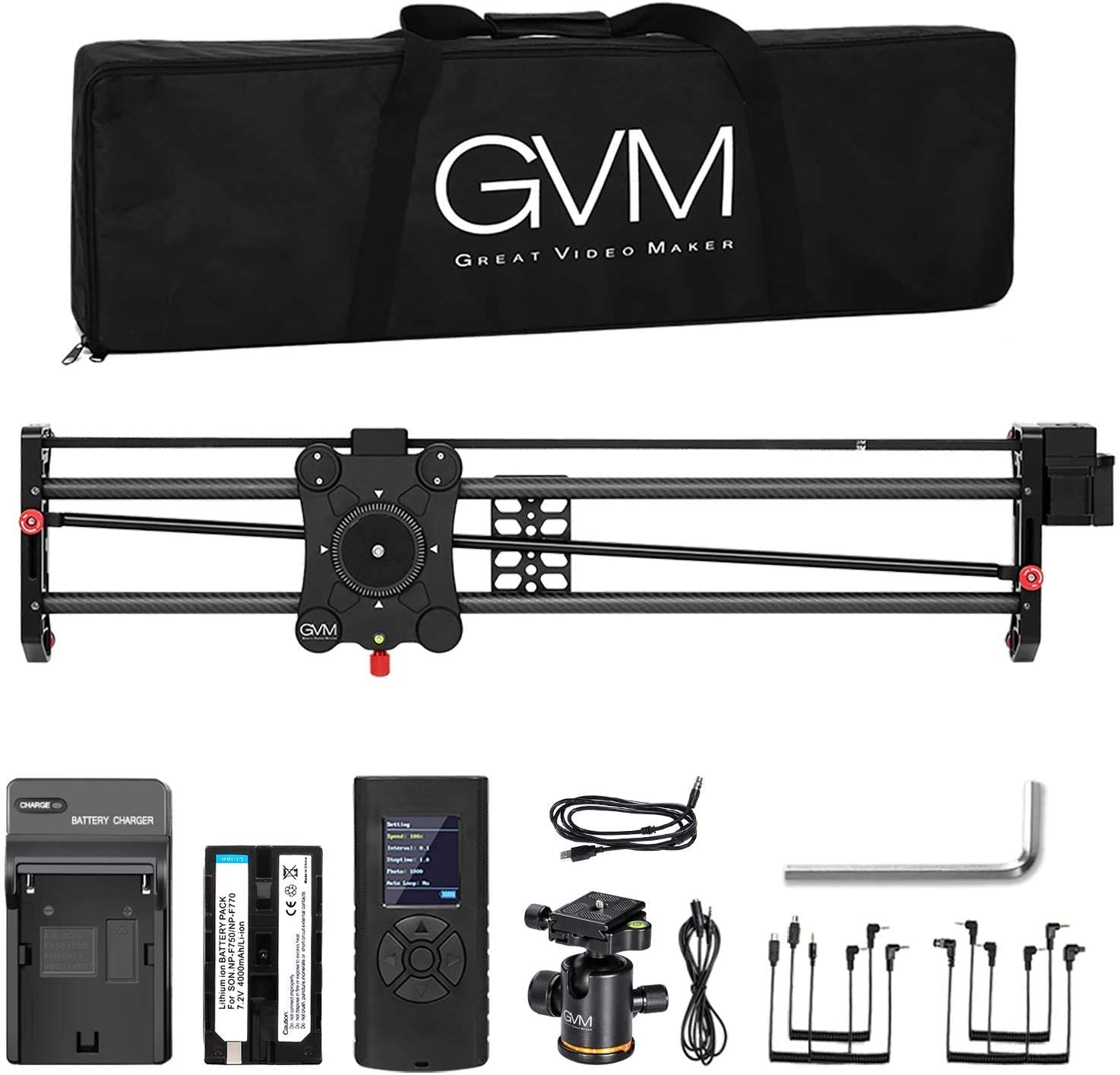 GVM GR-80QD Professional Video Carbon Fiber Motorized Camera Slider 80CM (32"")