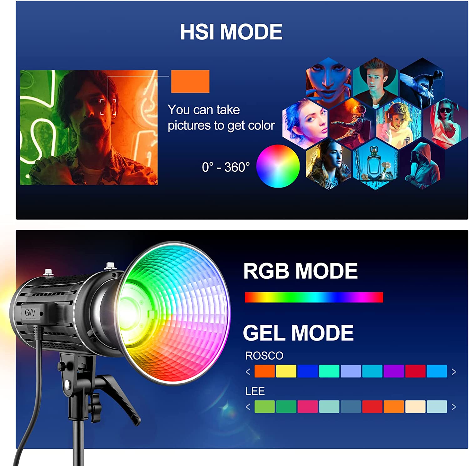 GVM ST100R LED RGB and Bi-Color Double-Headed Video Light (100W)
