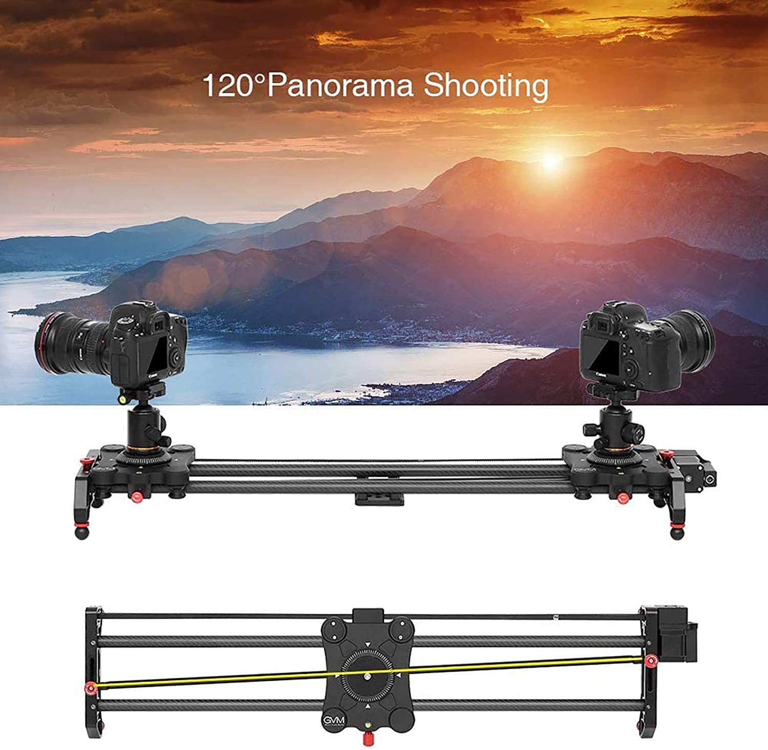 GVM GR-80QD Professional Video Carbon Fiber Motorized Camera Slider 80CM (32"")