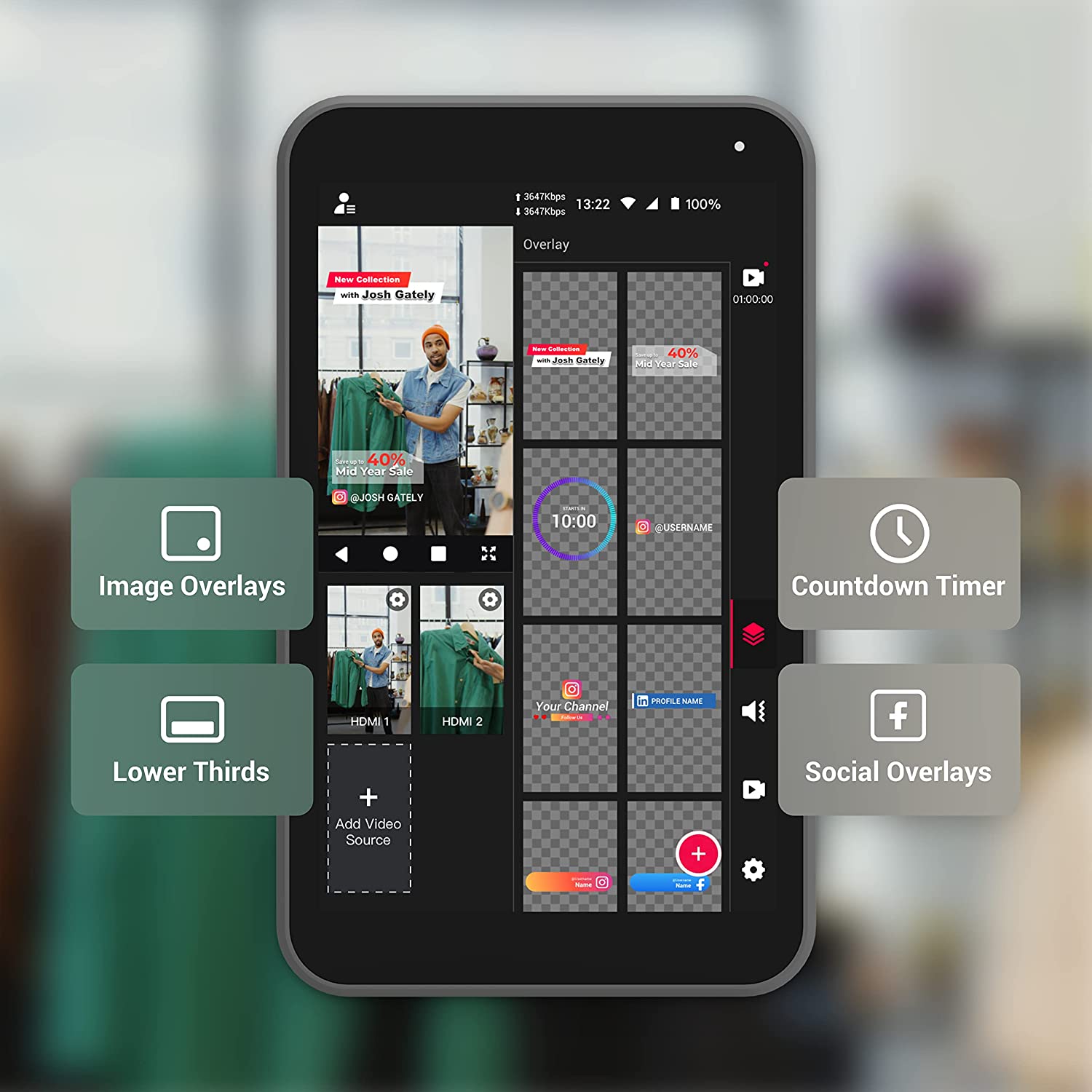 YoloLiv Instream Vertical Live Streaming Encoder and Monitor