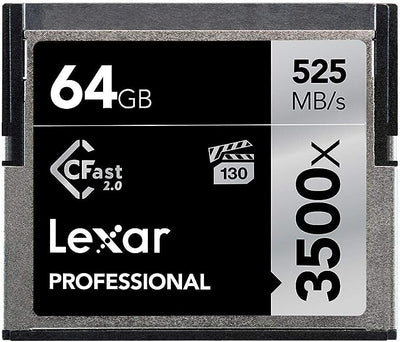 LEXAR PROFESSIONAL CFAST 2.0 CARD 64GB/525MB/3500X