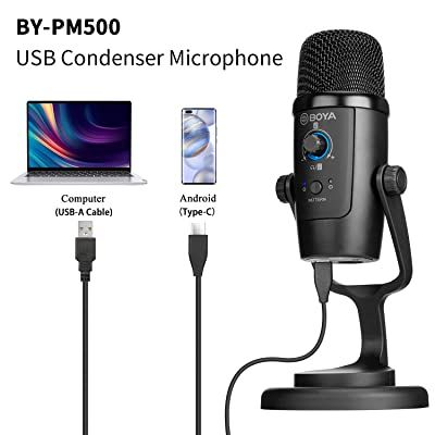 BOYA BY-PM500 USB Microphone (Mac/Windows/USB-C Devices)