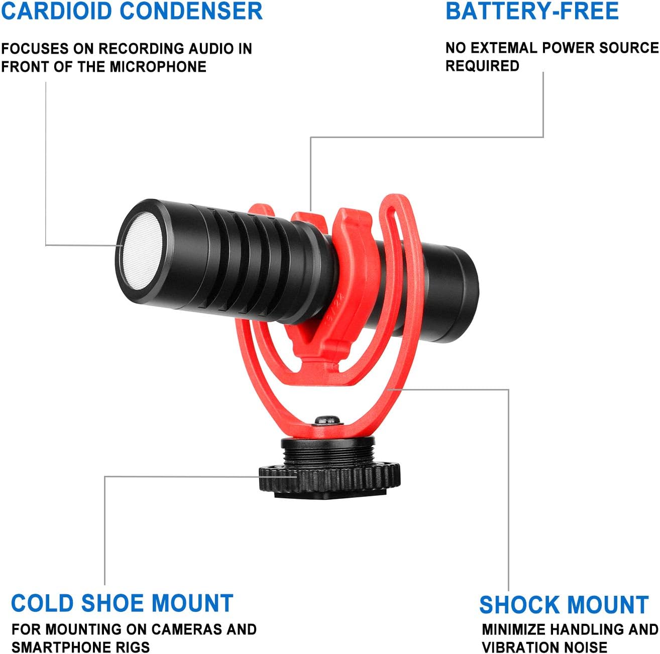 BOYA BY-VG330 Smartphone Video Rig with Mini Tripod, Extension Tube, and Video Microphone