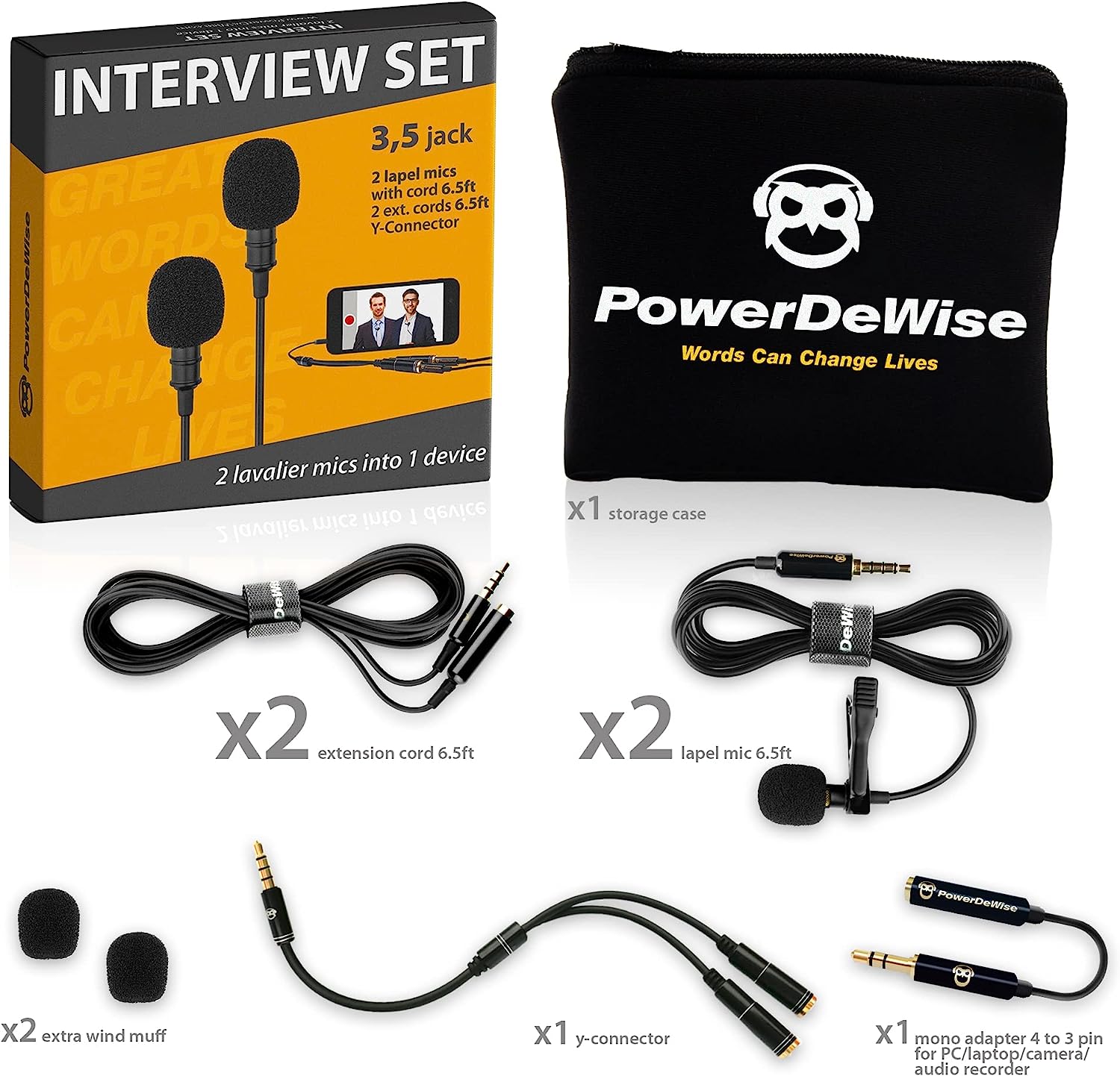 POWERDEWISE 1B DUAL MICROPHONE SET