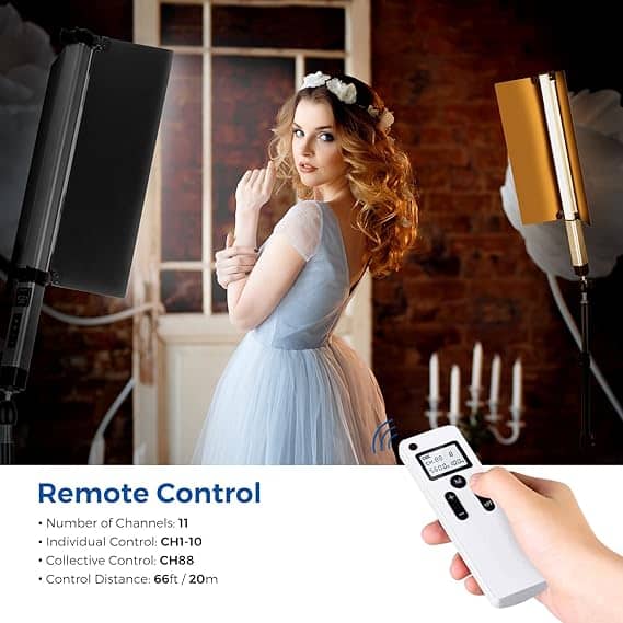 NEEWER CL124A Handheld Bi-Color LED Light Stick with Barn Doors