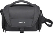 SONY LCSU21 SOFT CARRYING CASE FOR CYBER-SHOT AND ALPHA NEX CAMERAS - BLACK