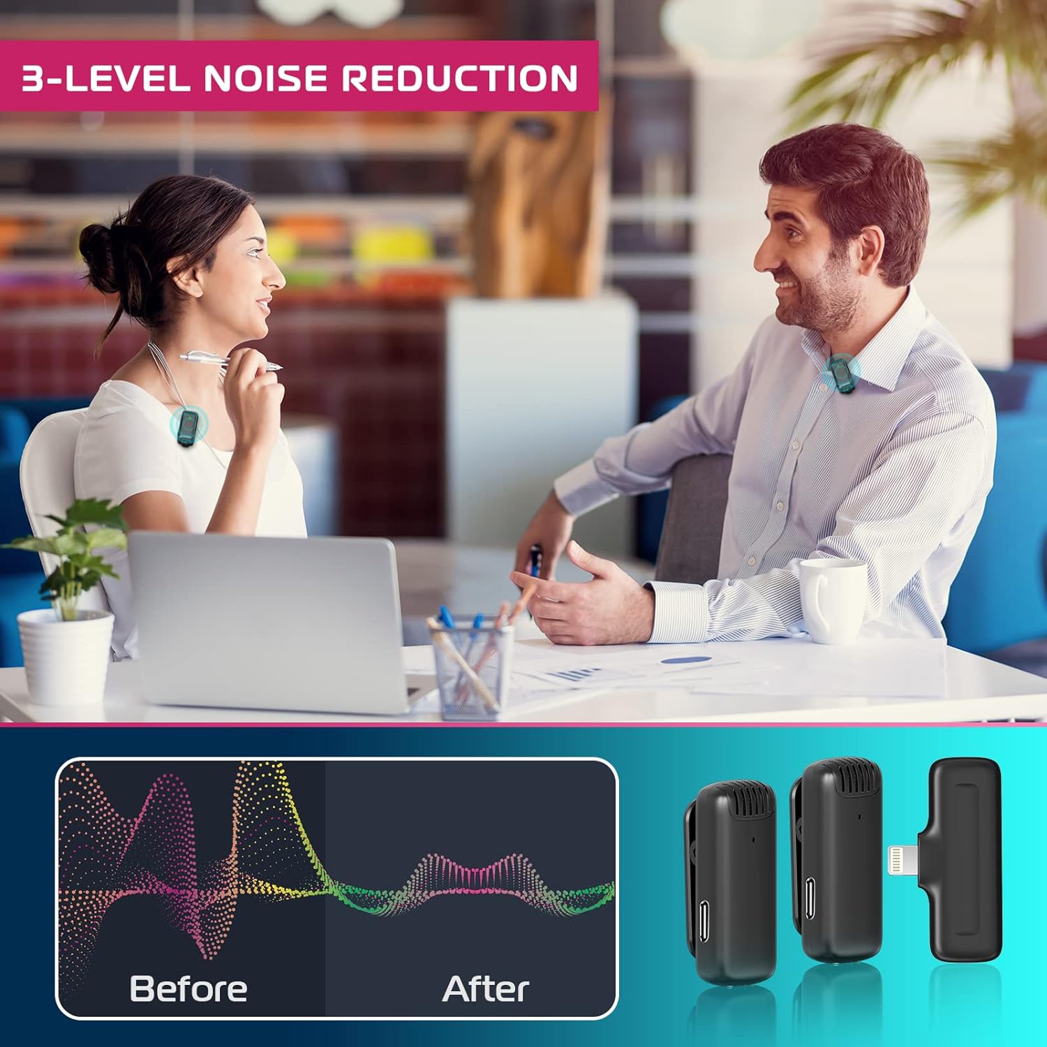 Ulanzi J12 Wireless Lavalier Microphone System (IOS)