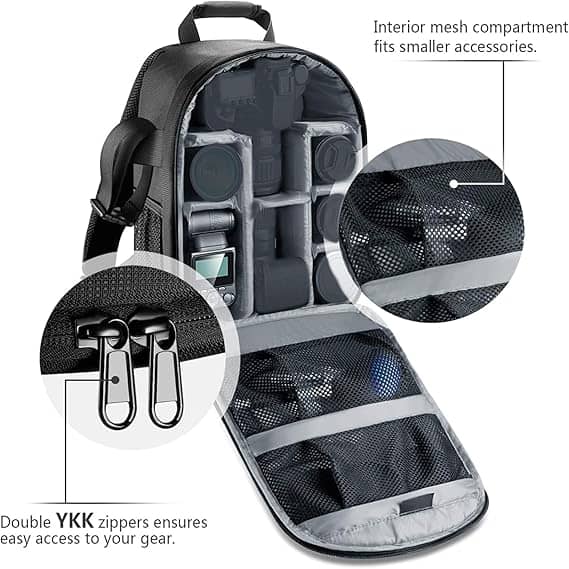 Neewer Multi-Function Backpack for Cameras and Accessories (Gray Interior)