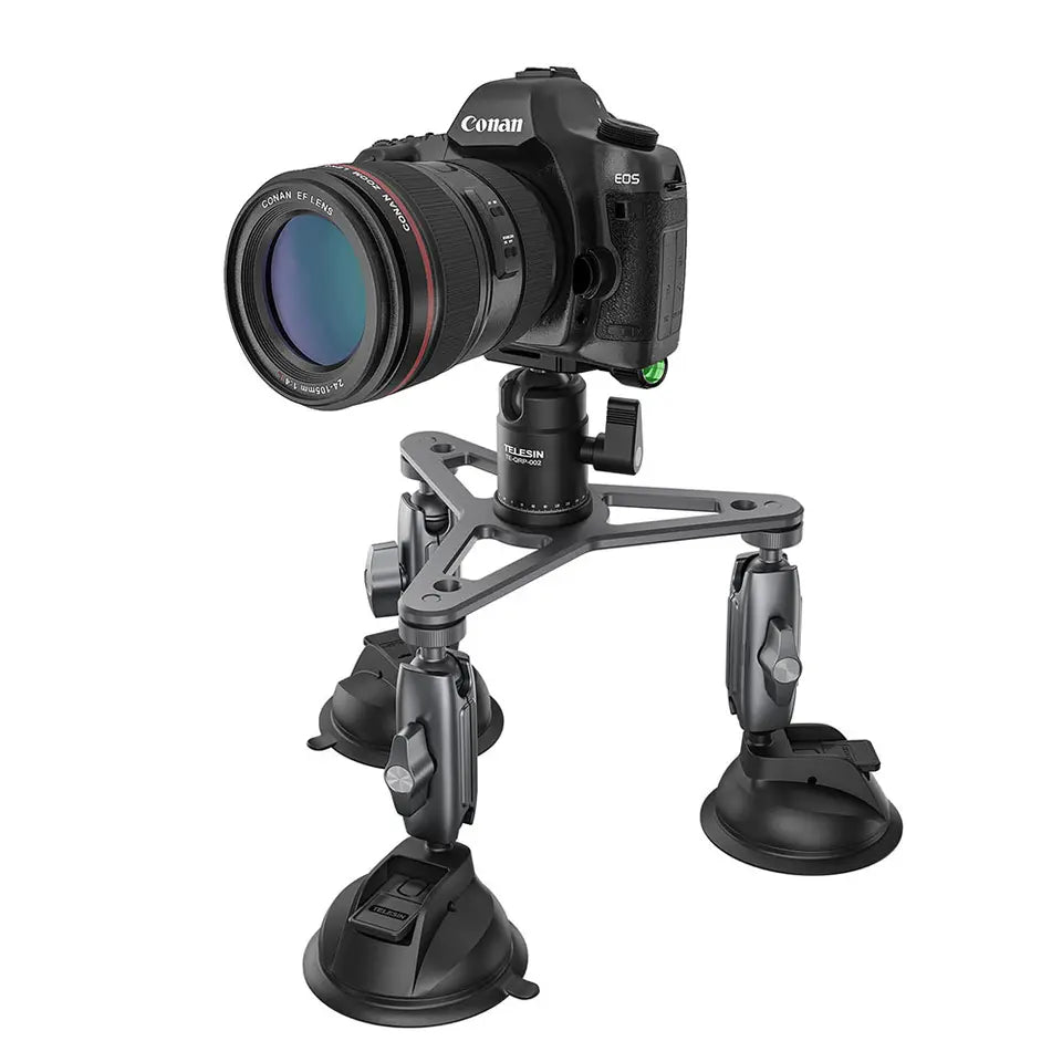 TELESIN TE-TSB-001 THREE SUCTION CUPS ACTION CAMERA TRIPOD MOUNT BRACKET HOLDER