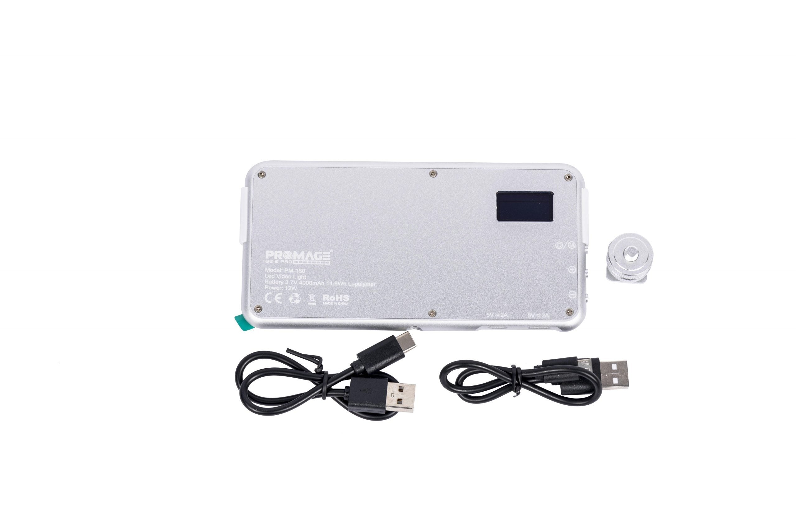 PROMAGE PROFESSIONAL VIDEO LIGHT LED PM-180 S- SILV