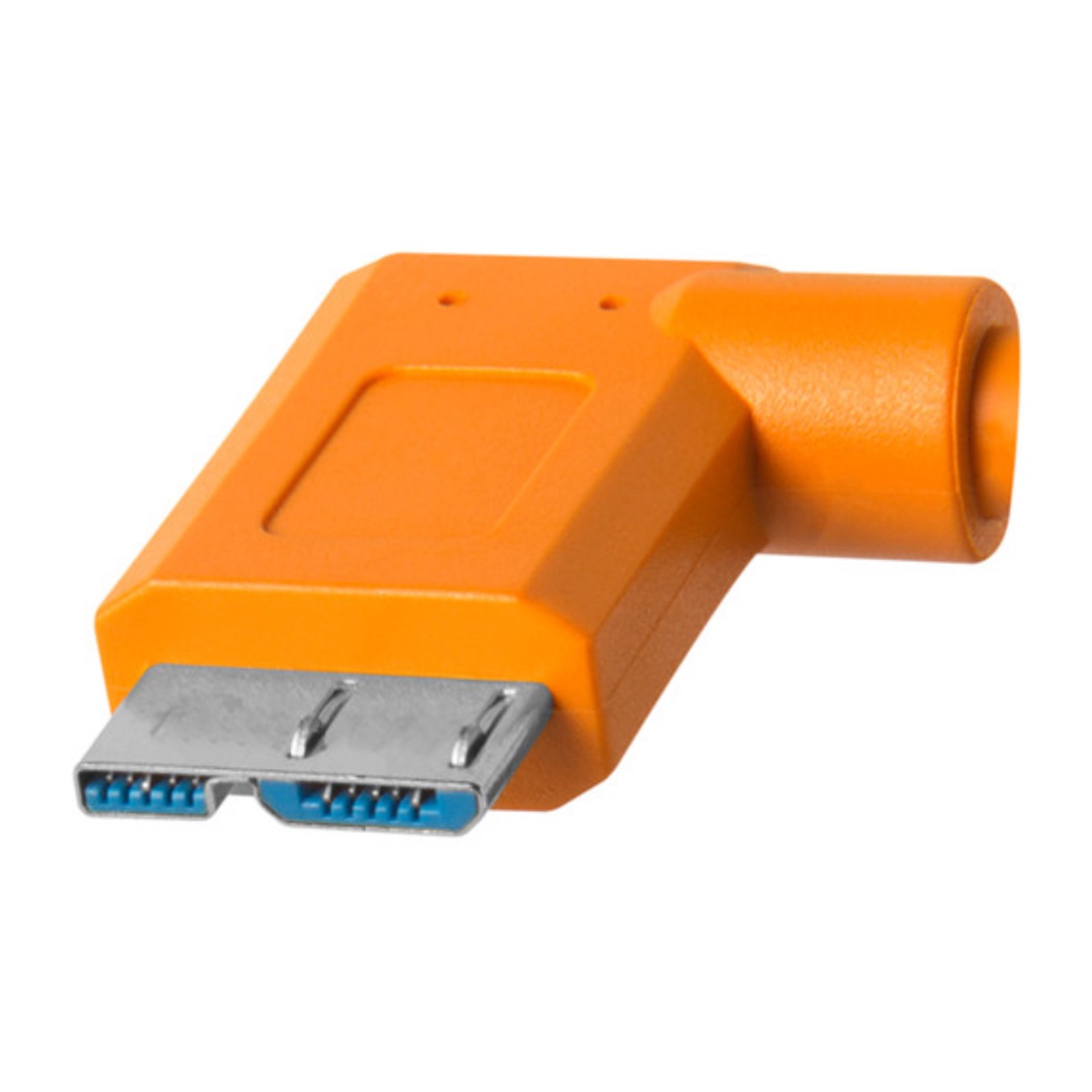 Tetherpro Usb Type-C Male To Micro-Usb 3.0 Type B Male Cable (15', Orange, Right-Angle)