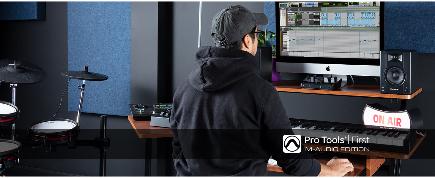 M-Audio BX3 - 120-Watt Powered Desktop Computer Speakers / Studio Monitors for Gaming, Music Production, Live Streaming and Podcasting (Pair)