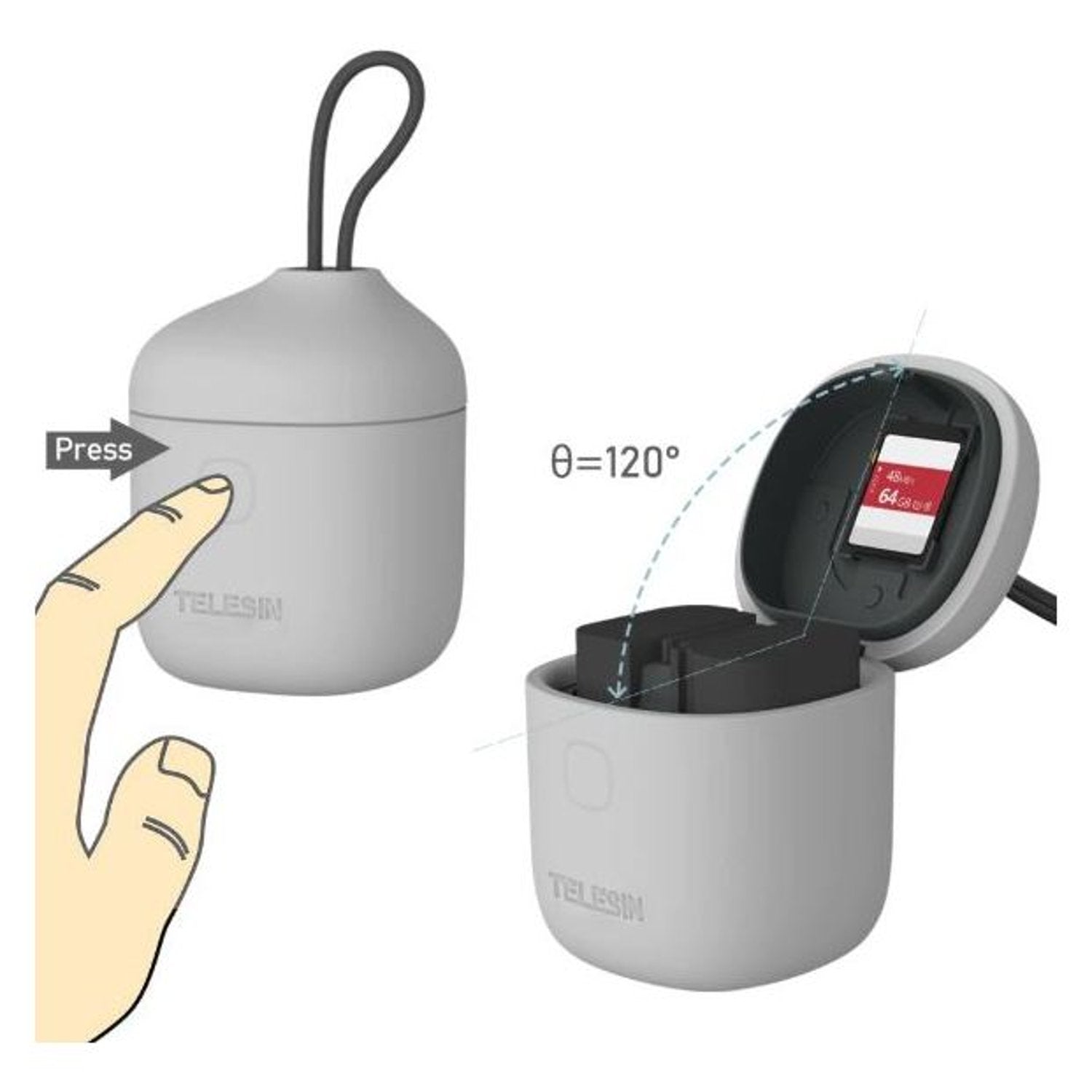 TELESIN ALL IN BOX 3 IN 1 CHARGER FOR LPE6-AN-BCG-LPE6