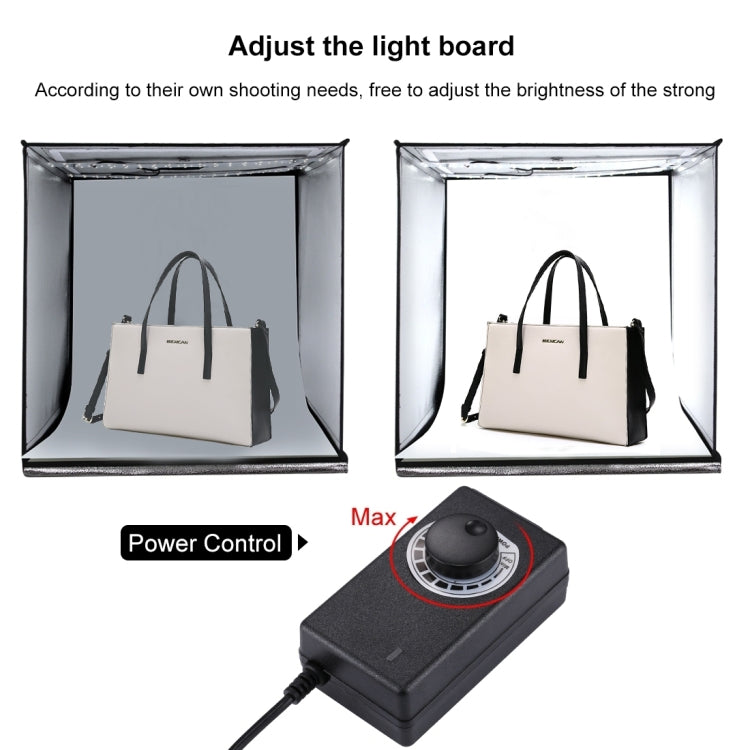 PULUZ 40cm Folding Portable 30W 5500K White Light Photo Lighting Studio Shooting Tent Box Kit with 6 Colors Backdrops (Black, Orange, White, Red, Green, Blue), Size: 40cm x 40cm x 40cm