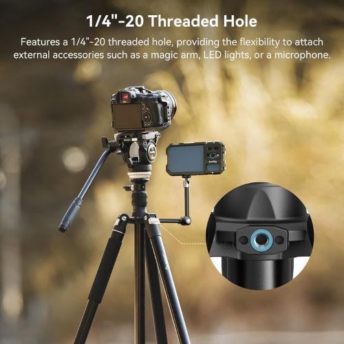 SmallRig CT210 Video Tripod with Fluid Head and Reversible Center Column 4475