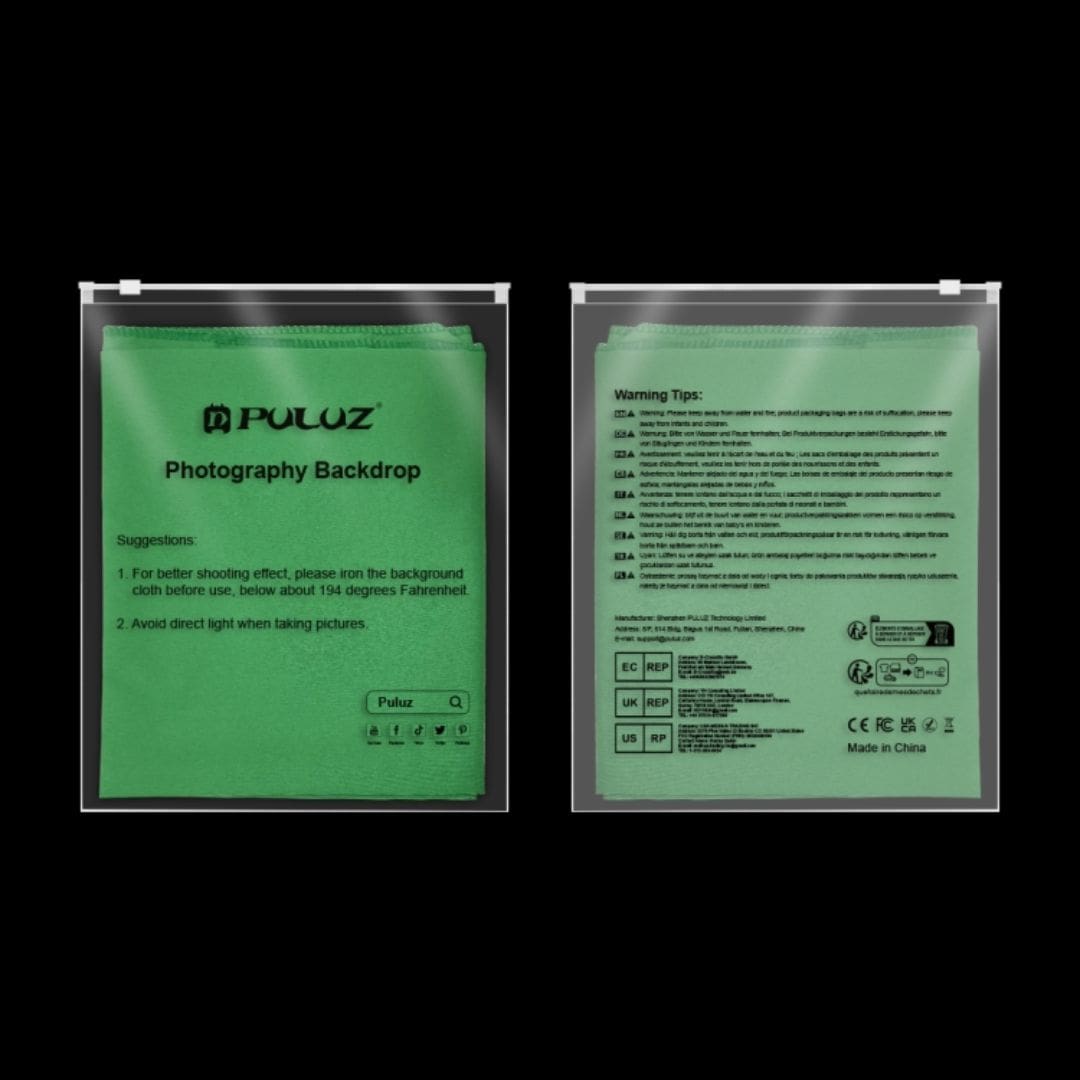PULUZ 2m x 2m Photography Background Thickness Photo Studio Background Cloth Backdrop(Green) PU5207G
