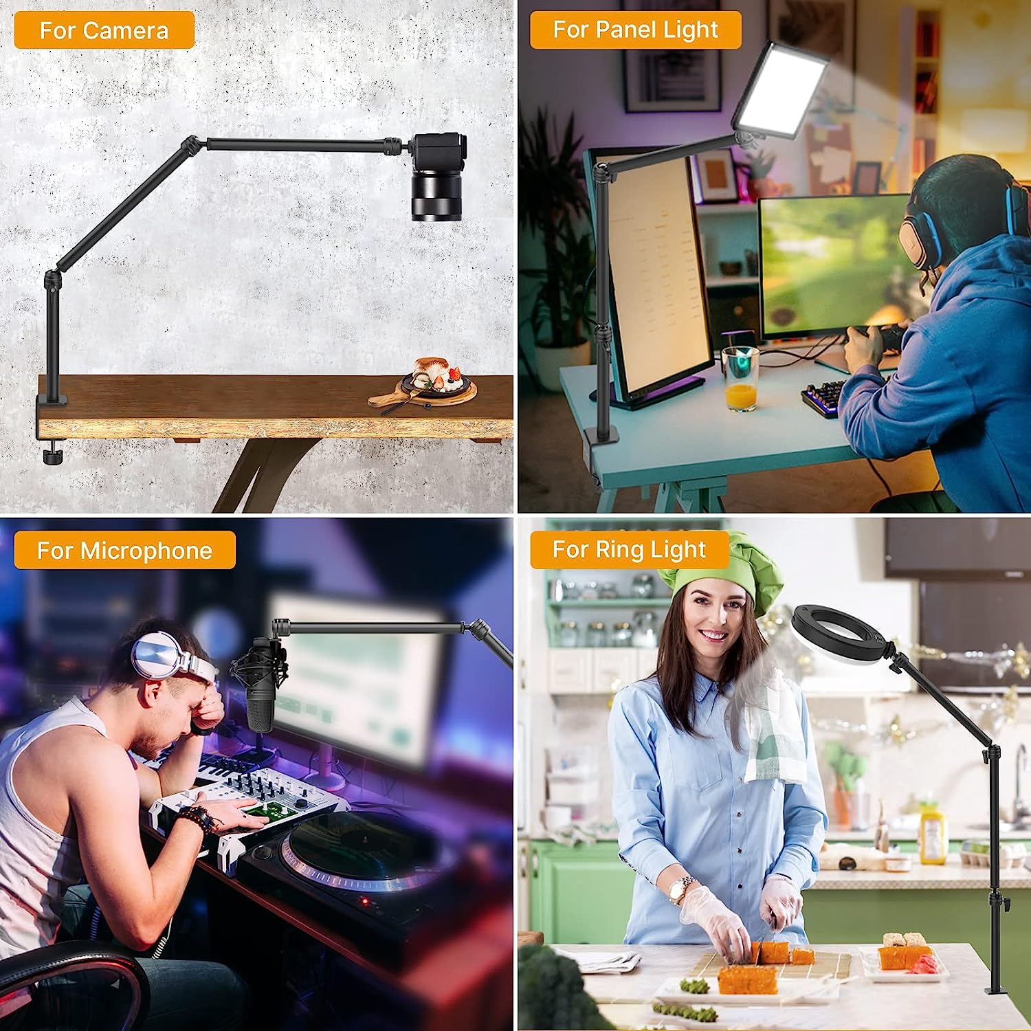 Ulanzi LS08 Flexible Overhead Camera Mount Desk Stand