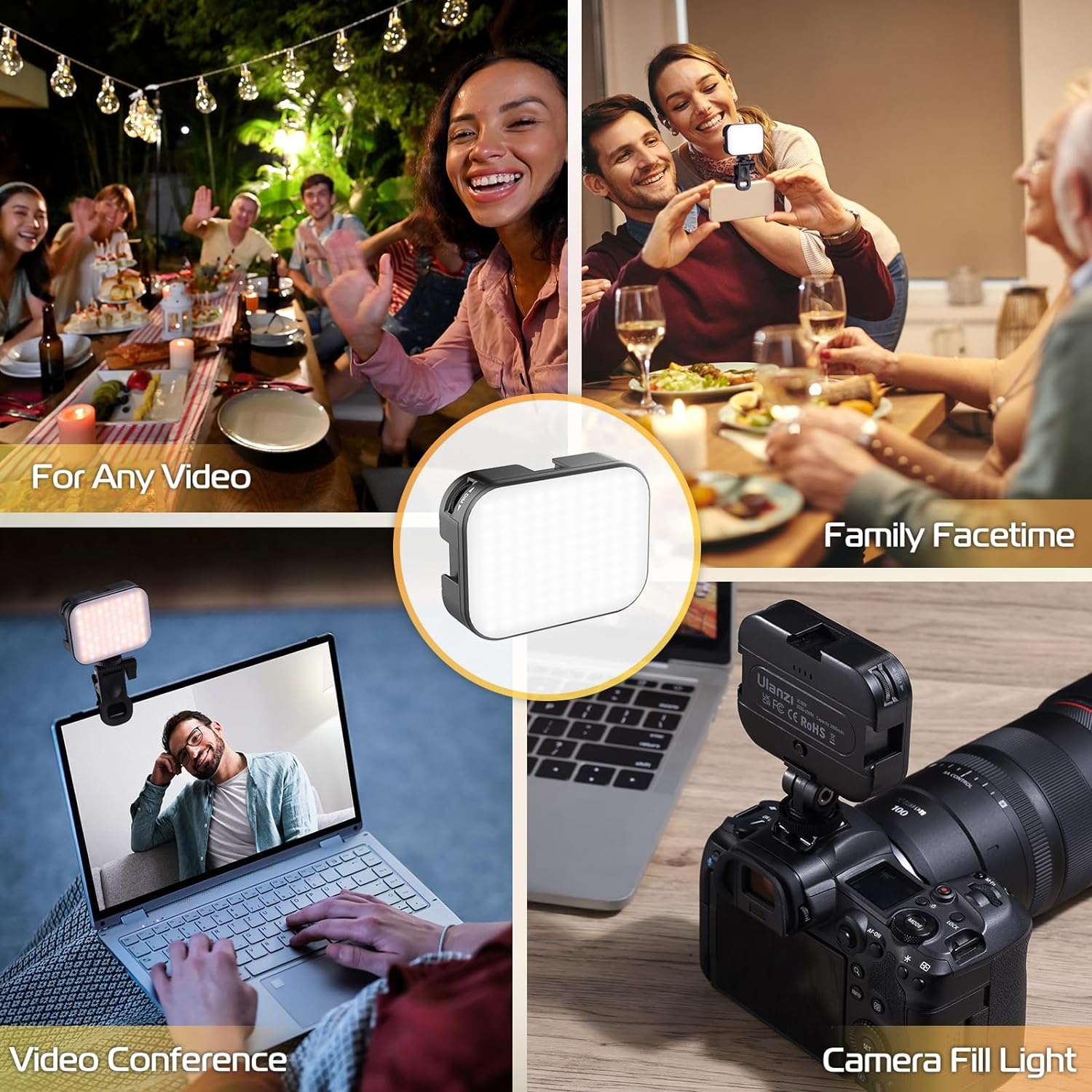 ULANZI VL100X SELFIE LIGHT Clip LED Light Panel for Phone/Laptop/Tablet/Computer