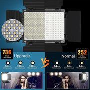 GVM RGB LED Studio Video Bi-Color Soft 1000D 2-Light Panel Kit