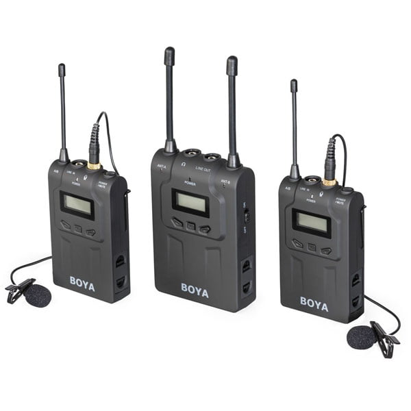 BOYA Dual-Channel Wireless Lavalier Microphone System BY-WM8-II