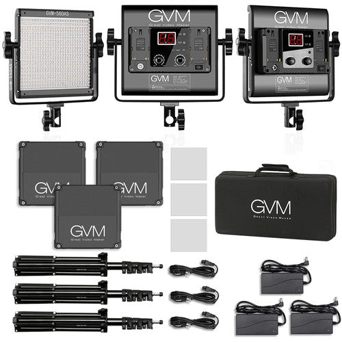 GVM 560AS Bi-Color LED 3-Panel Kit