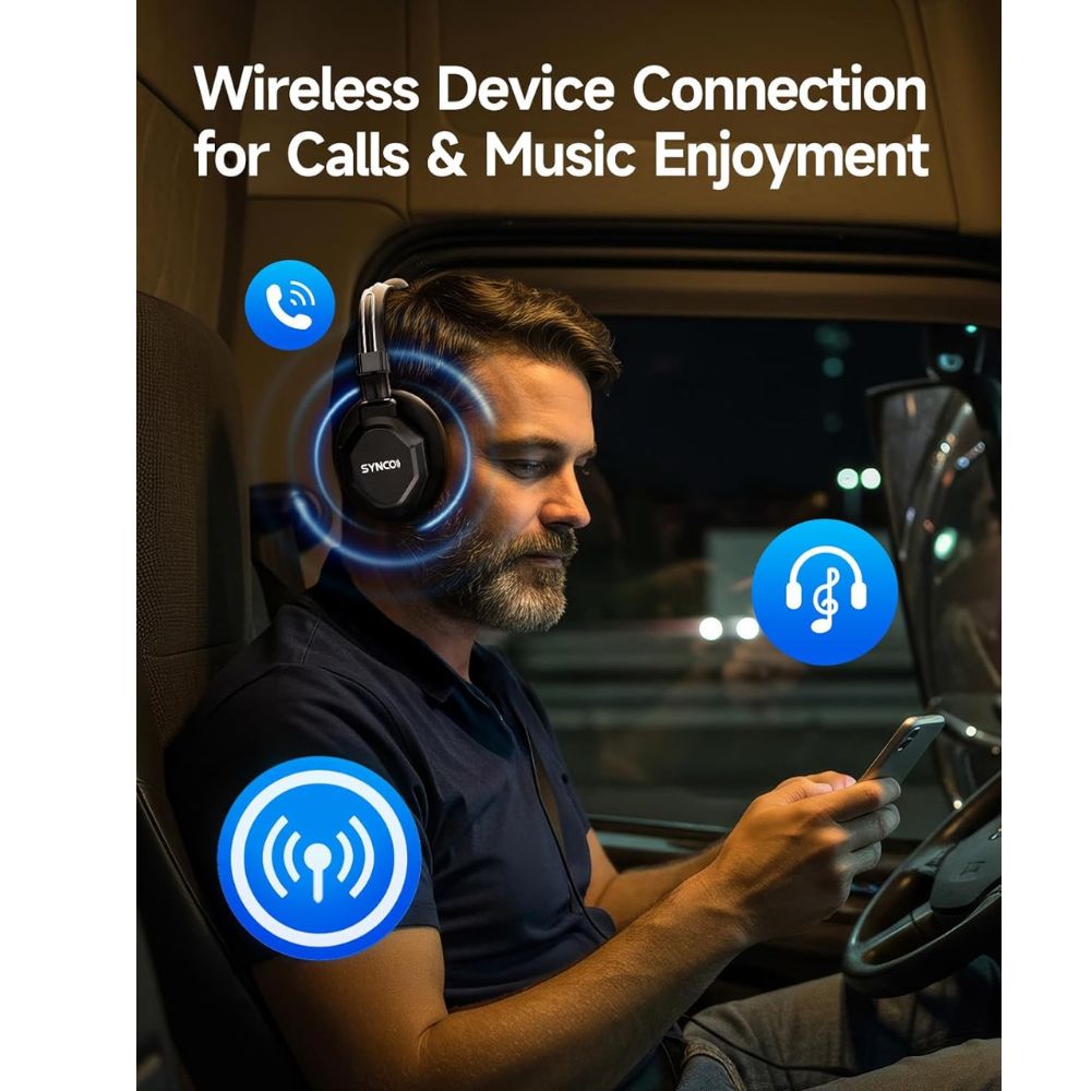 SYNCO XTalk XMax9 Full-Duplex Wireless Intercom System with 2 Double-Ear Headsets (2.4 GHz)