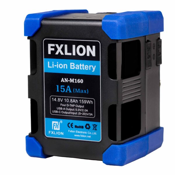 Fxlion AN-M160 High Power Square Battery - 14.8V / 159Wh Gold-Mount Battery
