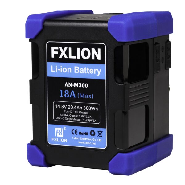 Fxlion AN-M300 High Power Square Battery - 14.8V / 300Wh Gold-Mount Battery