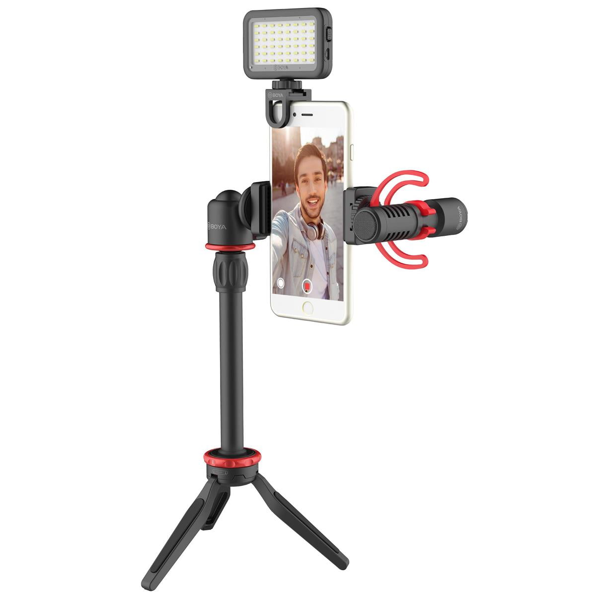 BOYA BY-VG350 Vlogger Kit Plus with BY-MM1+ Shotgun Microphone, LED Light
