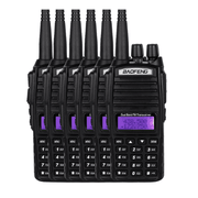 BAOFENG UV-82 (1 - 20 Set) 5W Radio Handheld Dual Band Portable Walkie Talkies With Earpiece - 6S