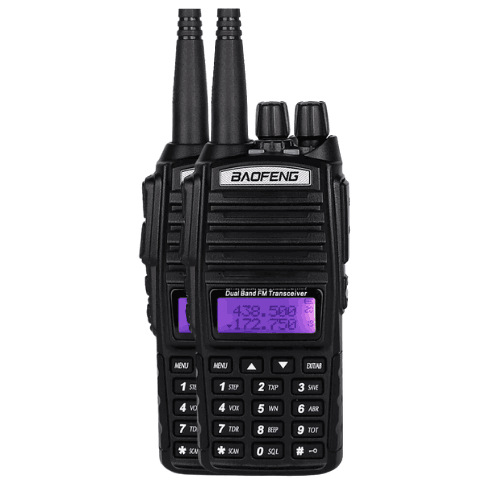 BAOFENG UV-82 (1 - 20 Set) 5W Radio Handheld Dual Band Portable Walkie Talkies With Earpiece - 2S