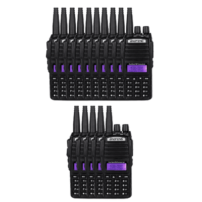 BAOFENG UV-82 (1 - 20 Set) 5W Radio Handheld Dual Band Portable Walkie Talkies With Earpiece - 15S