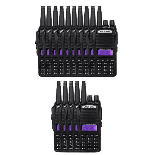 BAOFENG UV-82 (1 - 20 Set) 5W Radio Handheld Dual Band Portable Walkie Talkies With Earpiece - 15S