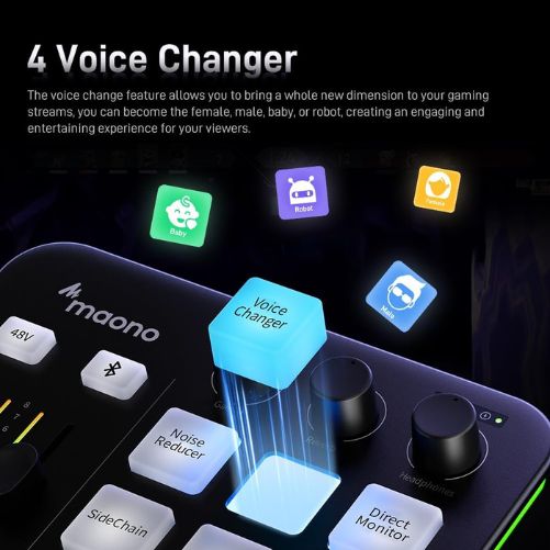 MAONO Caster G1 NEO Audio Mixer/Interface for Game Streamers