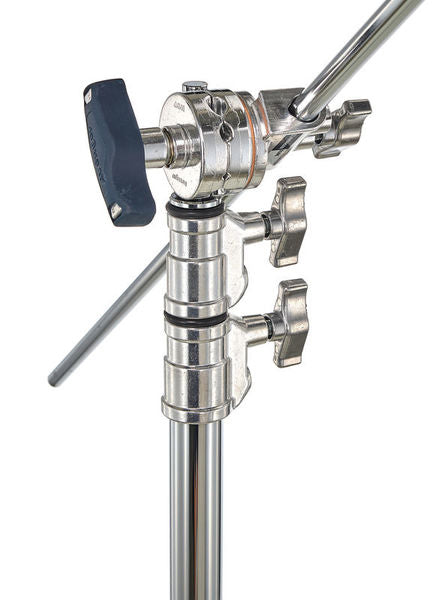 Promage Professional Photography C-Stand With Boom Arm Folding Legs Silver + Promage Magic &amp; Super Clamp Kit+ Promage Sand Bag