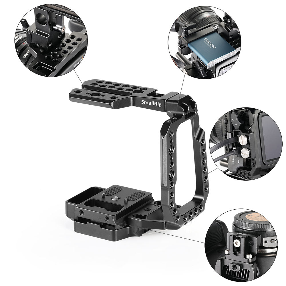 SmallRig QR Half Cage for Blackmagic Design Pocket Cinema Camera 4K &amp; 6K CVB2255