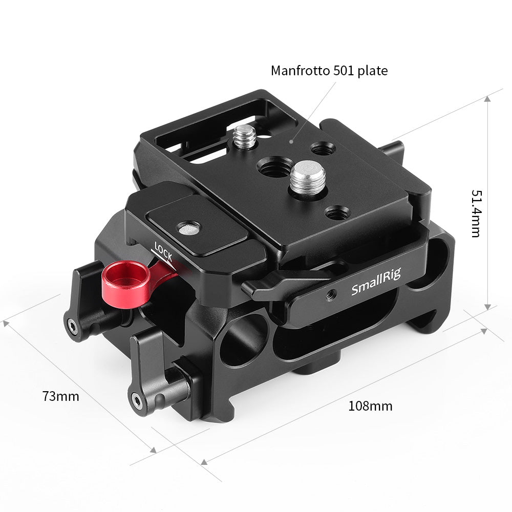 SmallRig Baseplate for BMPCC 6K and 4K (Manfrotto 501PL Compatible) 2266