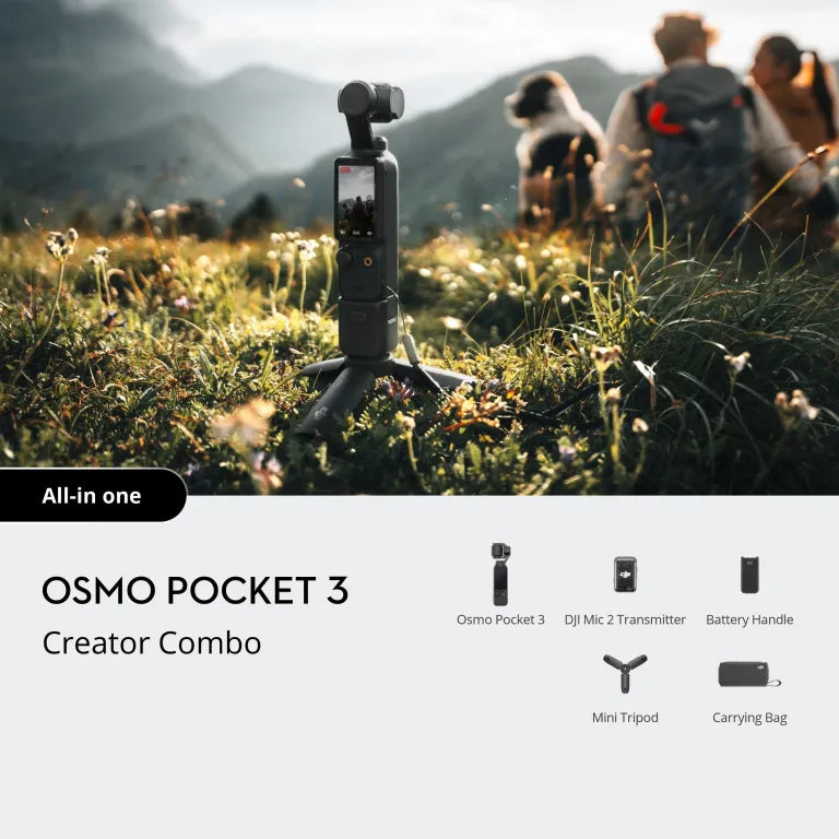DJI Osmo Pocket 3 Creator Combo - 1-Year Manufacturer’s Warranty