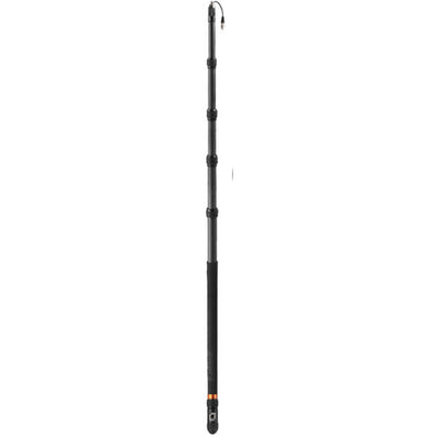 E-Image BC16 16ft Carbon Fiber Microphone Extension Telescopic Boom Pole with Cover for Recording Interview Filming (Black)