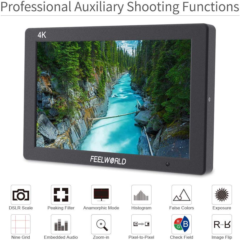 FEELWORLD T7 7"" DSLR On Camera Field Monitor Video Assist Full HD 1920x1200 4K HDMI Input Output